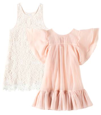 Organza dress and lace slip dress set | Petite Amalie  