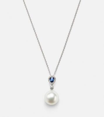 Romance 18kt white gold necklace with sapphires and gemstones | Bucherer Fine Jewellery