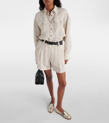Oversized linen shirt | Brunello Cucinelli