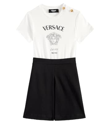 Medusa Milano cotton jersey dress | Versace Kids
