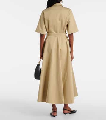 VGold cotton and linen shirt dress | Valentino