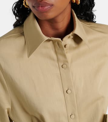 VGold cotton and linen shirt dress | Valentino