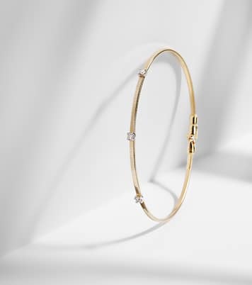 Armband Liquid Gold aus 14kt Gelbgold mit Diamanten | Stone and Strand