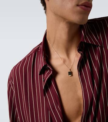 Initial 14kt yellow gold pendant necklace | Mateo