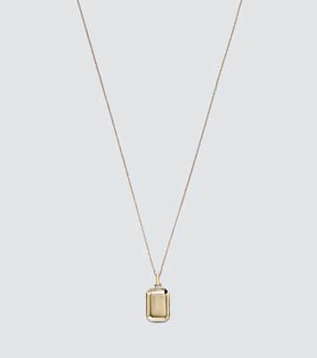 Initial 14kt yellow gold pendant necklace | Mateo