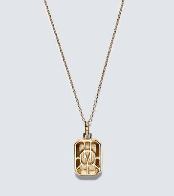 Initial 14kt yellow gold pendant necklace | Mateo