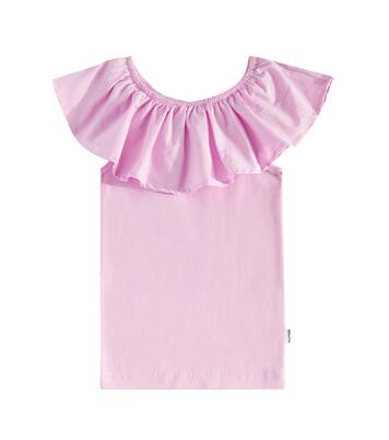 Reca ruffled cotton-blend top | Molo