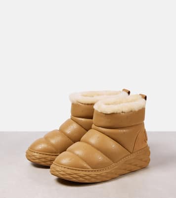 Schneestiefel Xan aus Leder mit Shearling | Jimmy Choo