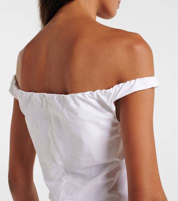 Robe en coton à encolure bardot | Magda Butrym