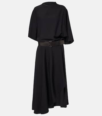 Midikleid mit Leder | Alaïa