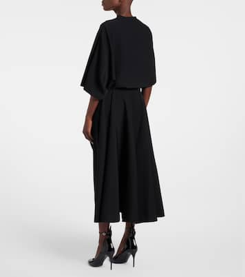 Midikleid mit Leder | Alaïa
