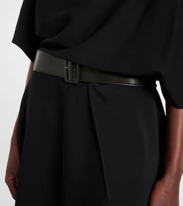 Midikleid mit Leder | Alaïa