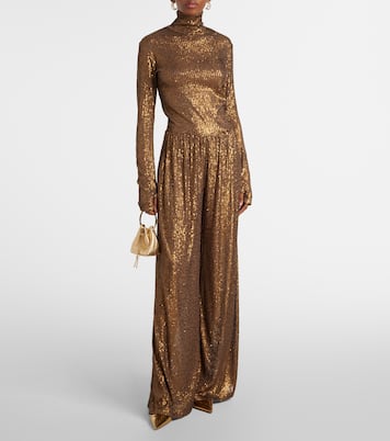 Palazzo-Hose Boyfriend Elephant mit Pailletten | Norma Kamali