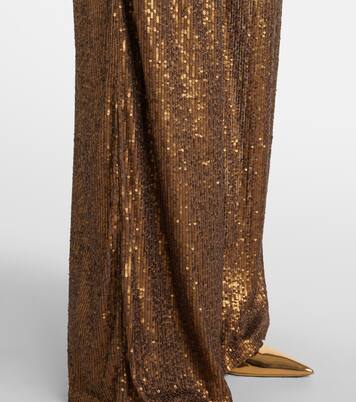 Palazzo-Hose Boyfriend Elephant mit Pailletten | Norma Kamali