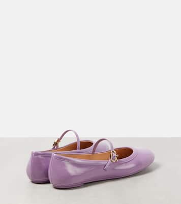 Mary-Jane-Ballerinas Carla aus Lackleder | Gianvito Rossi