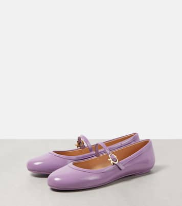 Mary-Jane-Ballerinas Carla aus Lackleder | Gianvito Rossi