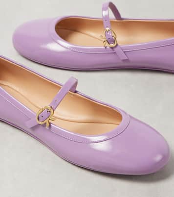 Mary-Jane-Ballerinas Carla aus Lackleder | Gianvito Rossi