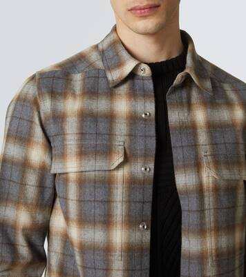 Plaid cotton shirt | Rick Owens