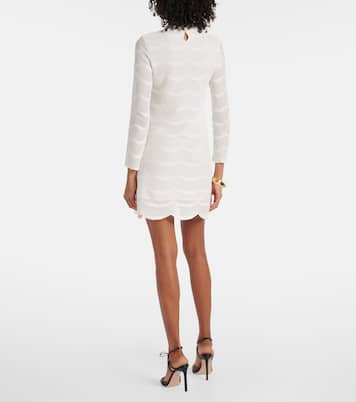 فستان قصير من القطن والحرير بحبكة مفرغة | Tom Ford