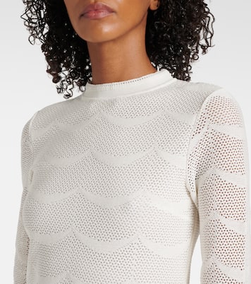 فستان قصير من القطن والحرير بحبكة مفرغة | Tom Ford