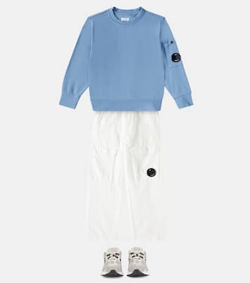 Linen and cotton gauze straight pants | C.P. Company Kids