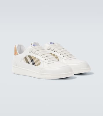 Terrace Burberry Check EKD leather sneakers | Burberry