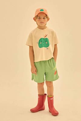 Apple waffle-knit cotton shorts | Jellymallow