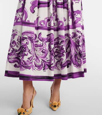 Maxikleid Majolica aus Baumwollpopeline | Dolce&Gabbana