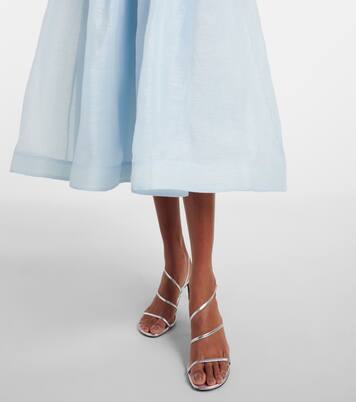 Dawning linen and silk midi dress | Zimmermann