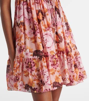 Robe en soie à fleurs | Chloé