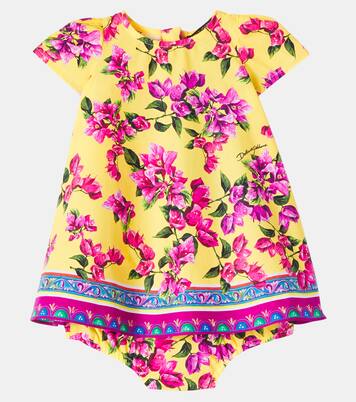 Baby Taormina cotton dress and bloomers set | Dolce&Gabbana Kids