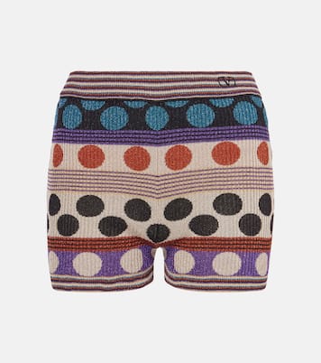 Polka-dot jacquard lamé shorts | Valentino