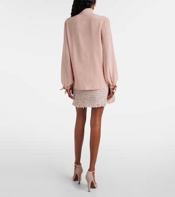 Bow-detail silk crêpe blouse | Valentino