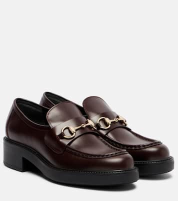 Horsebit leather penny loafers | Gucci