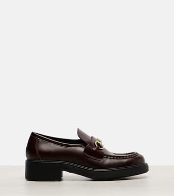 Horsebit leather penny loafers | Gucci