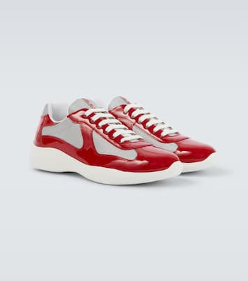 America's Cup leather-trimmed sneakers | Prada