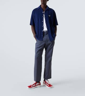 America's Cup leather-trimmed sneakers | Prada