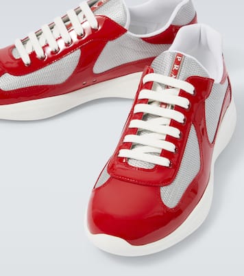 America's Cup leather-trimmed sneakers | Prada
