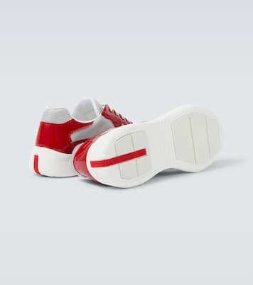 America's Cup leather-trimmed sneakers | Prada