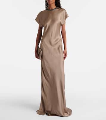 Monili satin gown | Brunello Cucinelli