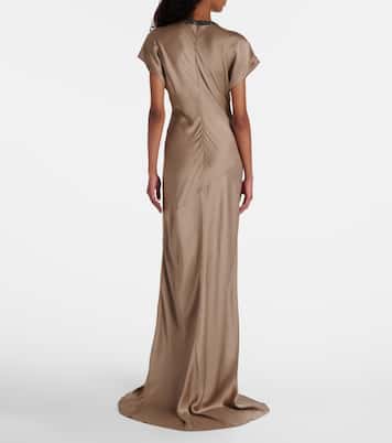 Monili satin gown | Brunello Cucinelli