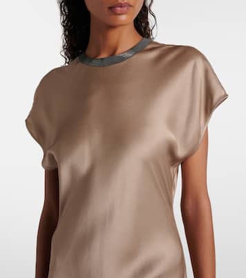Monili satin gown | Brunello Cucinelli