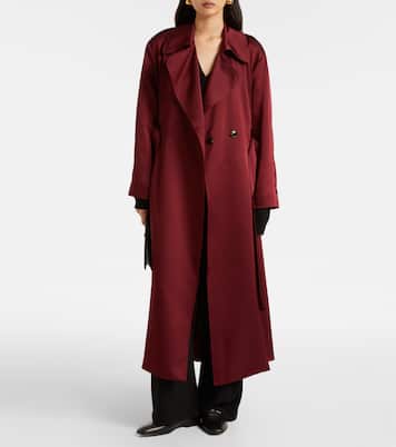 Barb satin wrap coat | Leset