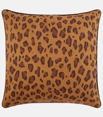 Cotton and silk velvet cushion | Les-Ottomans