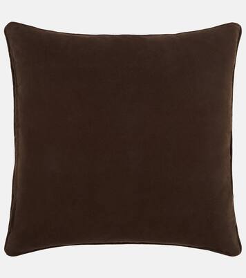 Cotton and silk velvet cushion | Les-Ottomans