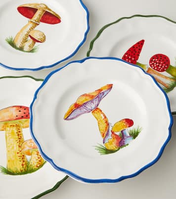 Mushroom set of 4 ceramic side plates | Les-Ottomans