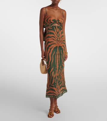 Bedrucktes Maxikleid aus Leinen | Johanna Ortiz