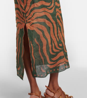 Bedrucktes Maxikleid aus Leinen | Johanna Ortiz
