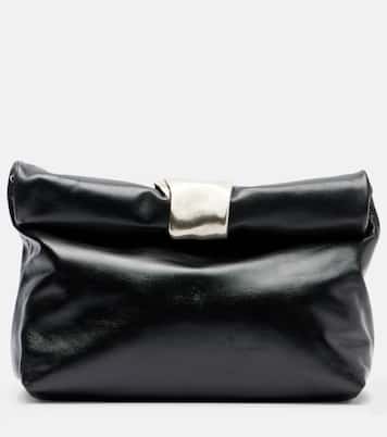 Cuff leather clutch | Staud