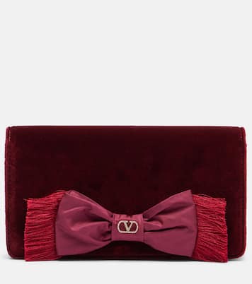 Clutch  VLogo Mini aus Samt | Valentino Garavani